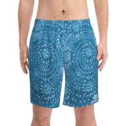 DDesigns Saltwater Dreaming Men’s Elastic Beach Shorts