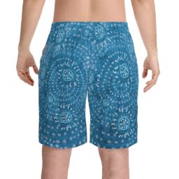 DDesigns Saltwater Dreaming Men’s Elastic Beach Shorts