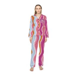 Pink Lady Satin Pajamas (AOP)