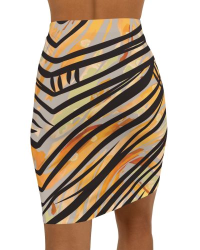 Women’s Mid-Waist Pencil Skirt (AOP)