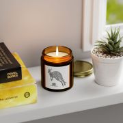 Artisan Scented Candles – Coconut Apricot Wax – Rustic Kangaroo Design