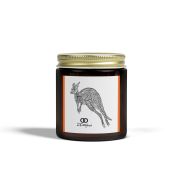 Artisan Scented Candles – Coconut Apricot Wax – Rustic Kangaroo Design
