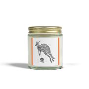 Artisan Scented Candles – Coconut Apricot Wax – Rustic Kangaroo Design