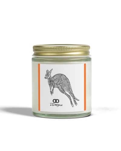 Artisan Scented Candles – Coconut Apricot Wax – Rustic Kangaroo Design