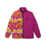 Colorful Women’s Puffer Jacket – Vibrant Floral Design, Winter Outerwear, Cozy Layer, Stylish Gift, Unique Jacket