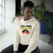 100% Pure Australian Hoodie – Unisex Sweatshirt for Casual Wear, Aussie Pride, Gift for Travelers, Summer BBQ, Comfortable Fashion