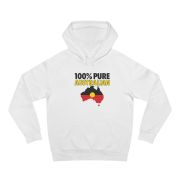 100% Pure Australian Hoodie – Unisex Sweatshirt for Casual Wear, Aussie Pride, Gift for Travelers, Summer BBQ, Comfortable Fashion