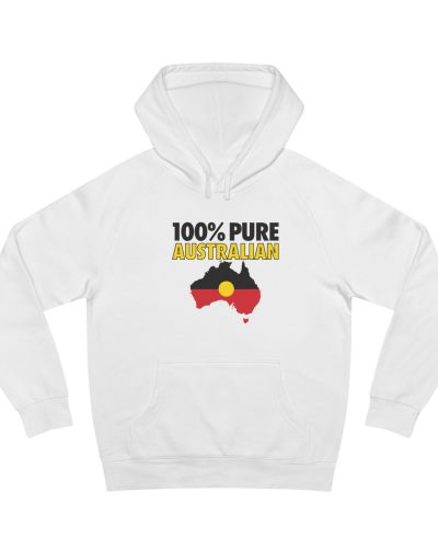 100% Pure Australian Hoodie – Unisex Sweatshirt for Casual Wear, Aussie Pride, Gift for Travelers, Summer BBQ, Comfortable Fashion