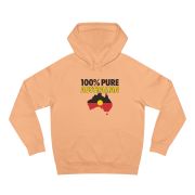 100% Pure Australian Hoodie – Unisex Sweatshirt for Casual Wear, Aussie Pride, Gift for Travelers, Summer BBQ, Comfortable Fashion