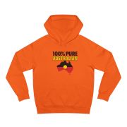 100% Pure Australian Hoodie – Unisex Sweatshirt for Casual Wear, Aussie Pride, Gift for Travelers, Summer BBQ, Comfortable Fashion