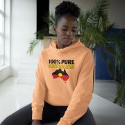 100% Pure Australian Hoodie – Unisex Sweatshirt for Casual Wear, Aussie Pride, Gift for Travelers, Summer BBQ, Comfortable Fashion