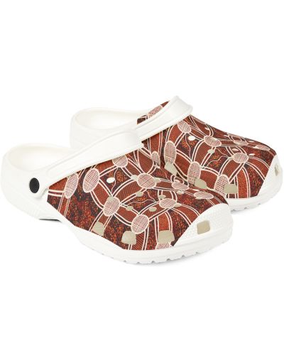 EVA Clogs with Aboriginal Dot Art Pattern — Unisex Foam Slip-On Shoes