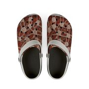 EVA Clogs with Aboriginal Dot Art Pattern — Unisex Foam Slip-On Shoes