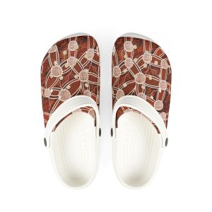 EVA Clogs with Aboriginal Dot Art Pattern — Unisex Foam Slip-On Shoes