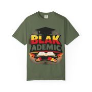 Blakademic Graduation T-Shirt — Black Excellence Graduation Cap & Book Design
