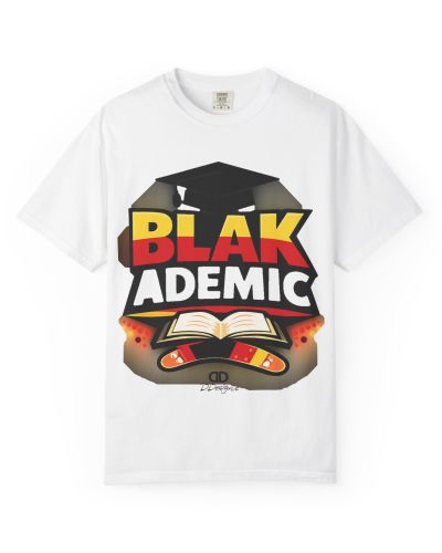 Blakademic Graduation T-Shirt — Black Excellence Graduation Cap & Book Design