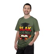 Blakademic Graduation T-Shirt — Black Excellence Graduation Cap & Book Design