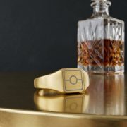 Square Engraved Signet Ring — Personalized Stainless Steel