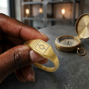 Square Engraved Signet Ring — Personalized Stainless Steel